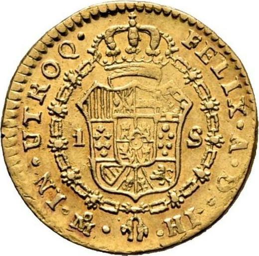 Reverso 1 escudo 1814 Mo HJ - valor de la moneda de oro - México, Fernando VII