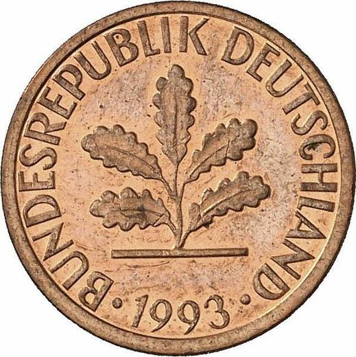 Reverse 1 Pfennig 1993 D -  Coin Value - Germany, FRG