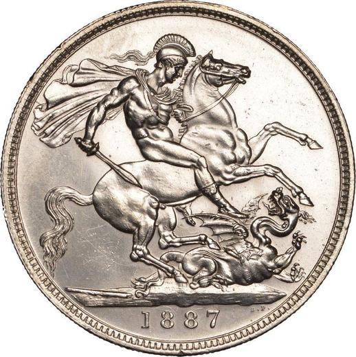 Reverse Crown 1887 JEB "Jubilee Head" - Silver Coin Value - United Kingdom, Victoria