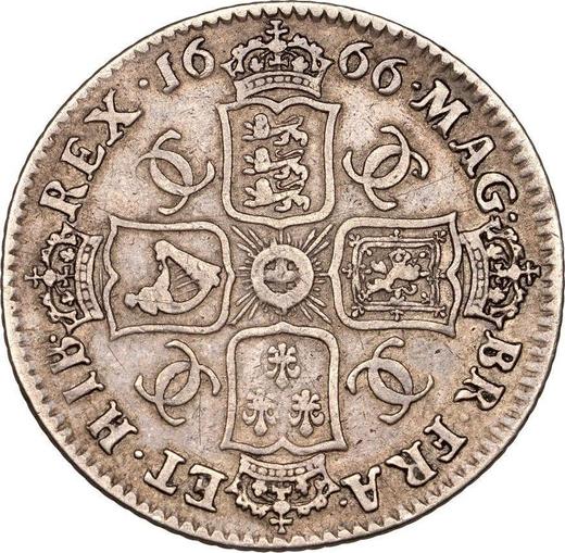Reverse Shilling 1666 "First laureated bust" Elephant - Silver Coin Value - United Kingdom, Charles II