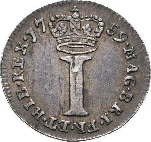 Reverso Penique 1759 - valor de la moneda de plata - Gran Bretaña, Jorge II