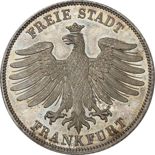 Anverso 1 florín 1838 - valor de la moneda de plata - Fráncfort del Meno, Ciudad Libre