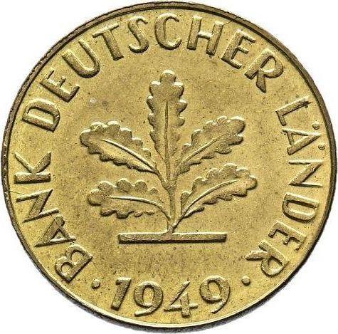 Reverse 10 Pfennig 1949 J "Bank deutscher Länder" -  Coin Value - Germany, FRG