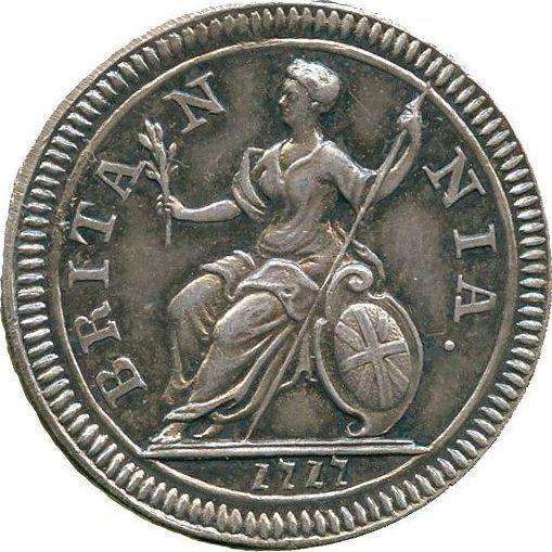 Rewers monety - 1 farthing 1717 - cena srebrnej monety - Wielka Brytania, Jerzy I