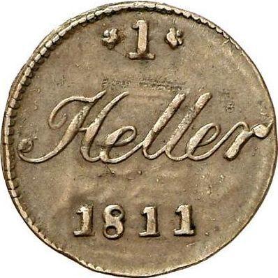 Reverse Heller 1811 -  Coin Value - Saxe-Hildburghausen, Frederick