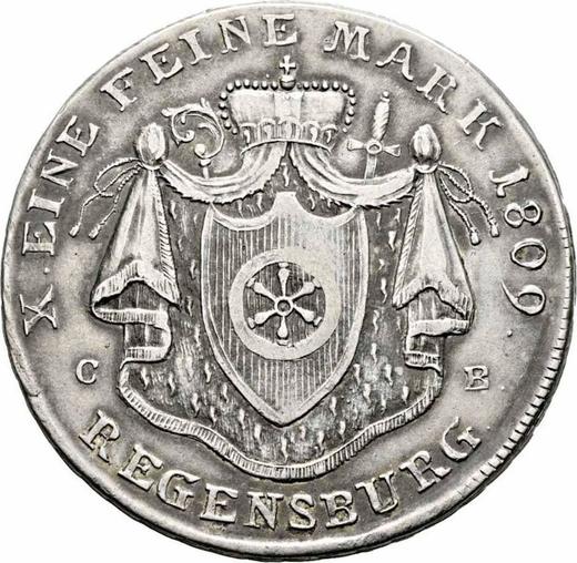 Revers Taler 1809 CB - Silbermünze Wert - Regensburg, Carl Theodor von Dalberg
