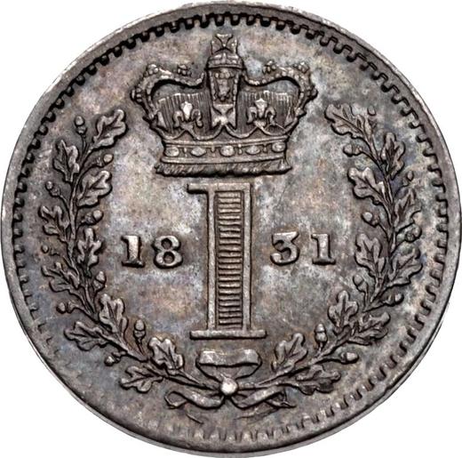 Reverse Penny 1831 "Maundy" - Silver Coin Value - United Kingdom, William IV