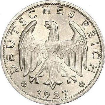Obverse 1 Reichsmark 1927 F - Silver Coin Value - Germany, Weimar Republic