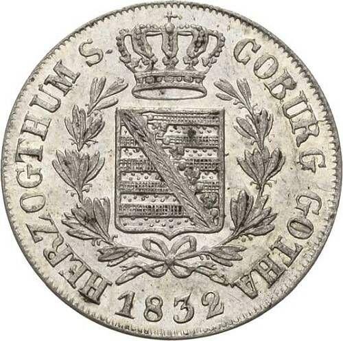 Anverso 3 kreuzers 1832 - valor de la moneda de plata - Sajonia-Coburgo-Gotha, Ernesto I