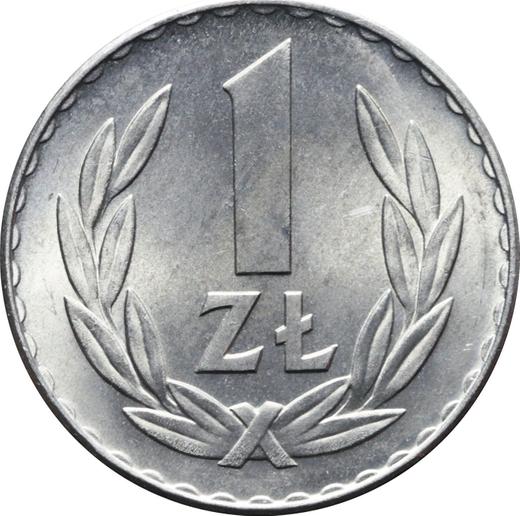 Reverse 1 Zloty 1949 Aluminum -  Coin Value - Poland, Peoples Republic
