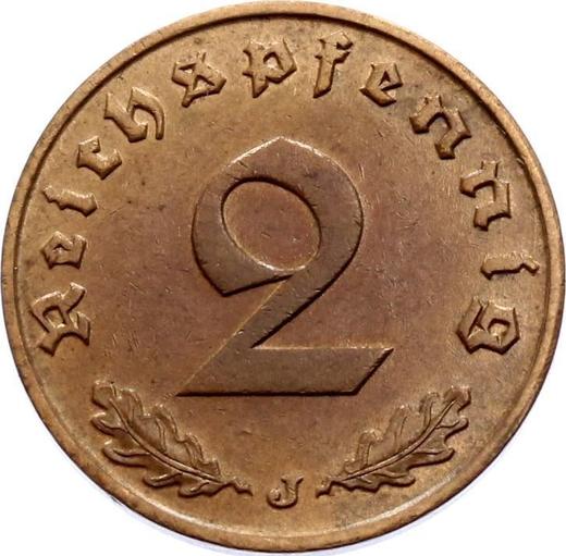 Obverse 2 Reichspfennig 1937 J "Type 1936-1940" -  Coin Value - Germany, Third Reich