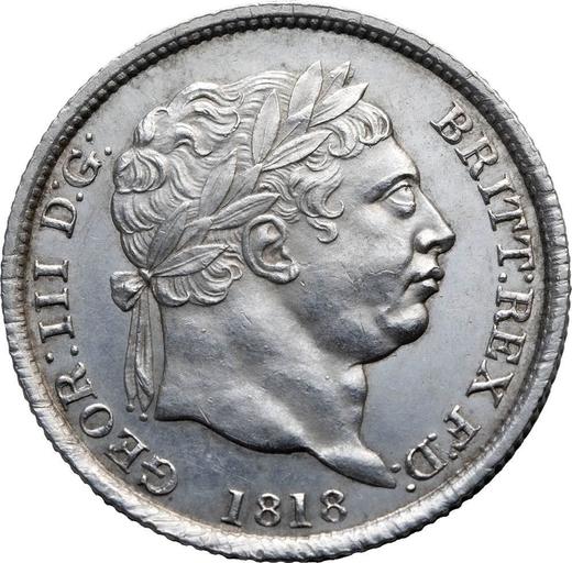 Avers 1 Schilling 1818 - Silbermünze Wert - Großbritannien, Georg III
