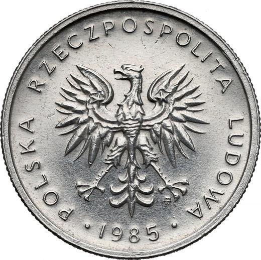 Anverso Pruebas 10 eslotis 1985 MW Aluminio - valor de la moneda - Polonia, República Popular