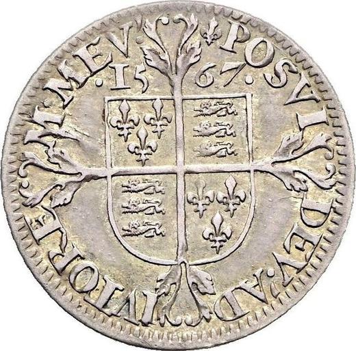 Reverse Sixpence 1567 "Milled coinage" Small portrait - Silver Coin Value - United Kingdom, Elizabeth I