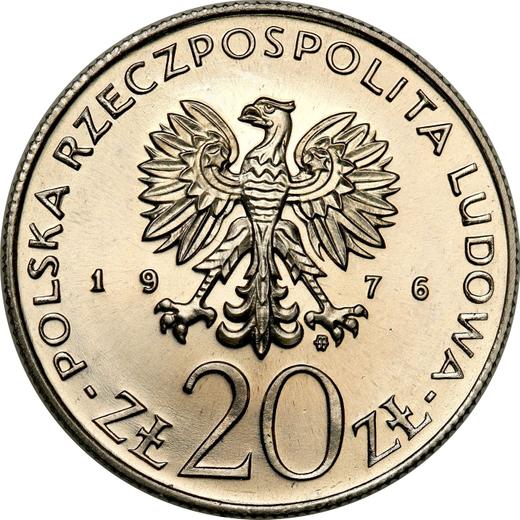 Anverso Pruebas 20 eslotis 1976 MW JMN "30 aniversario de la fundación de la Ley Presupuestaria de la República Popular de Polonia" Níquel - valor de la moneda  - Polonia, República Popular