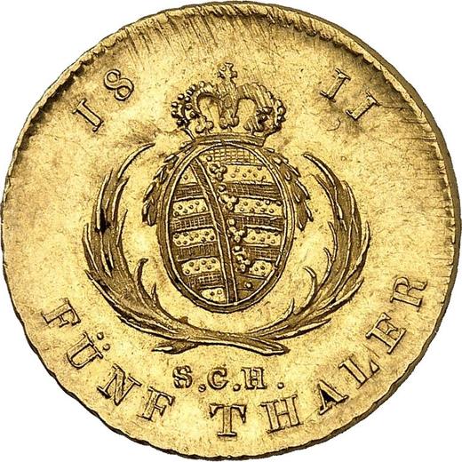 Revers 5 Taler 1811 S.G.H. - Goldmünze Wert - Sachsen-Albertinische, Friedrich August I