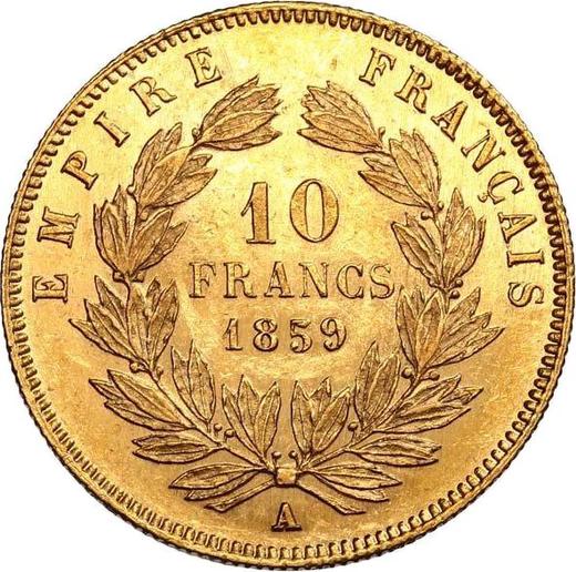 Reverse 10 Francs 1859 A "Type 1855-1860" - Gold Coin Value - France, Napoleon III