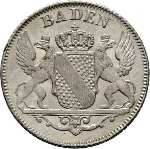Obverse 6 Kreuzer 1846 - Silver Coin Value - Baden, Leopold