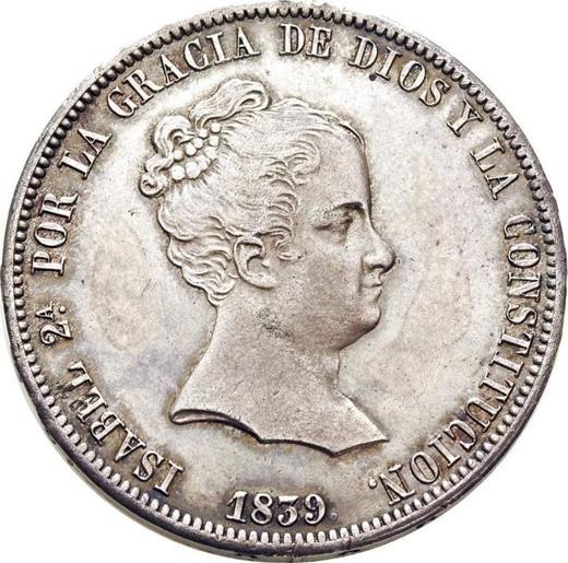 Obverse 20 Reales 1839 M CL - Silver Coin Value - Spain, Isabella II