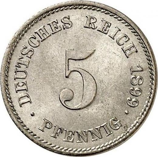 Avers 5 Pfennig 1899 E "Typ 1890-1915" - Münze Wert - Deutschland, Deutsches Kaiserreich