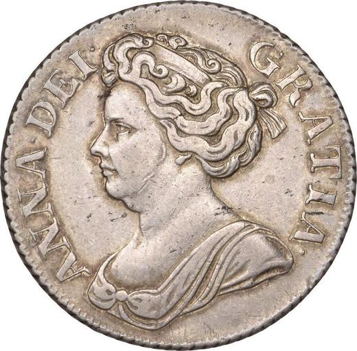 Obverse Shilling 1710 "Fourth draped bust" Roses and Plumes in angles - Silver Coin Value - United Kingdom, Anne