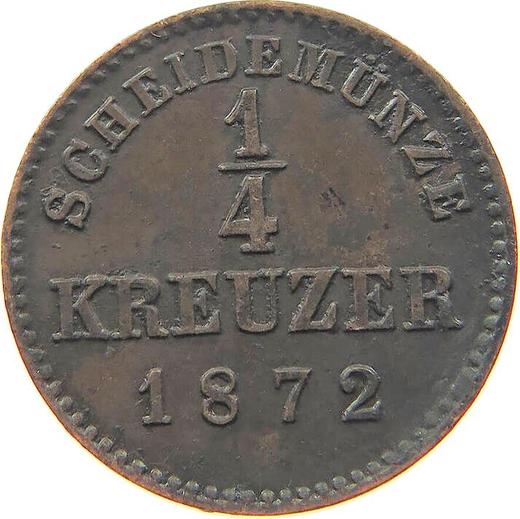 Revers 1/4 Kreuzer 1872 - Münze Wert - Württemberg, Karl I