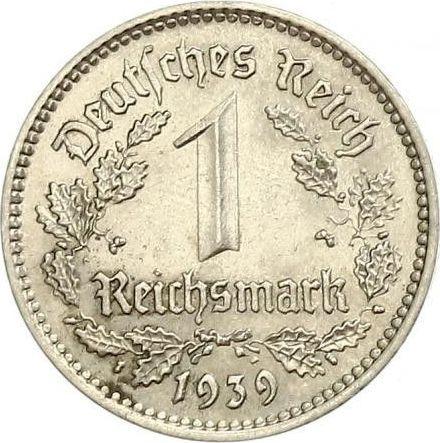Anverso 1 Reichsmark 1939 F "Tipo 1933-1939" - valor de la moneda  - Alemania, Alemania nazi