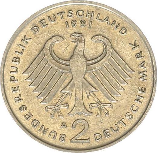 Revers 2 Mark 1991 A "Schumacher" - Münze Wert - Deutschland, BRD