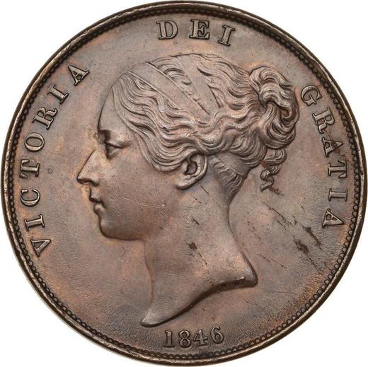 Avers 1 Penny 1846 WW "Typ 1839-1860" - Münze Wert - Großbritannien, Victoria