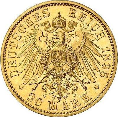Reverse 20 Mark 1895 A "Saxe-Coburg-Gotha" - Gold Coin Value - Germany, German Empire