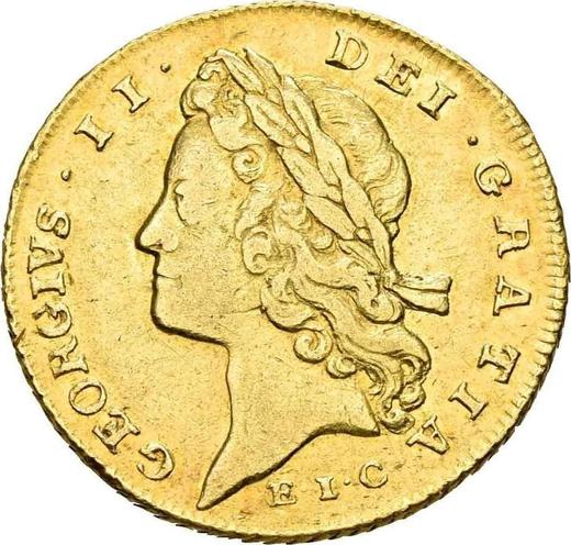 Obverse Guinea 1732 EIC "Young Head" Small lettering - Gold Coin Value - United Kingdom, George II
