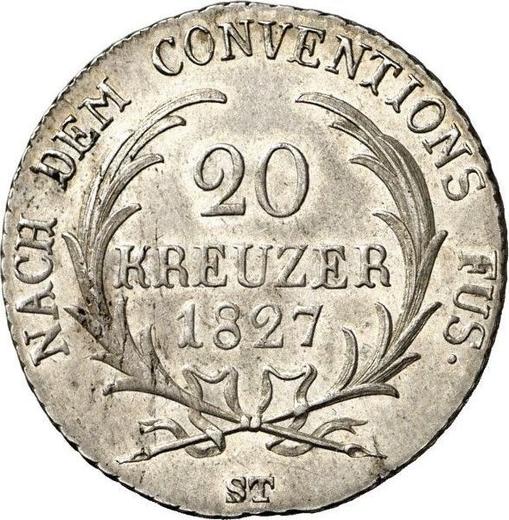 Revers 20 Kreuzer 1827 ST - Silbermünze Wert - Sachsen-Coburg und Gotha, Ernst I