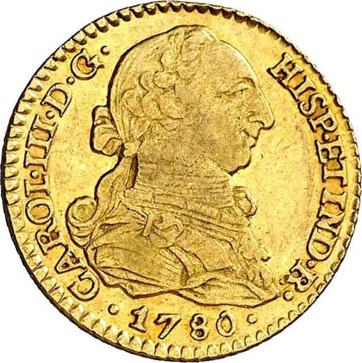 Obverse 1 Escudo 1780 S CF - Gold Coin Value - Spain, Charles III