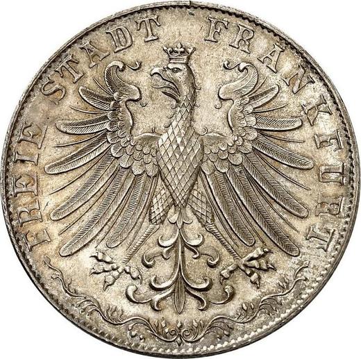 Awers monety - 2 guldeny 1853 - cena srebrnej monety - Frankfurt nad Menem, Wolne Miasto