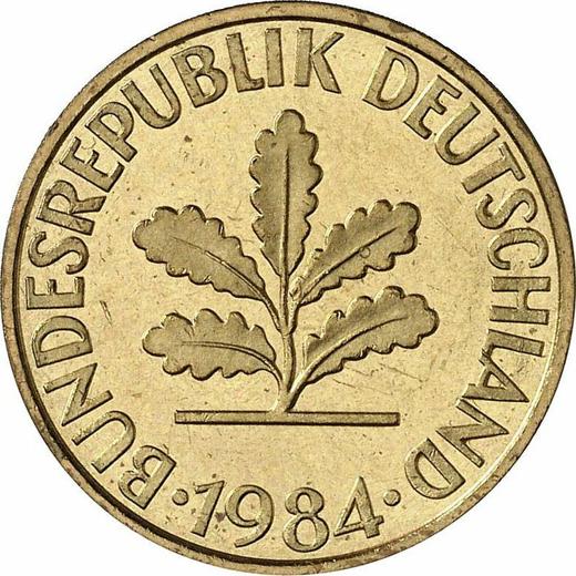Reverse 10 Pfennig 1984 J - Coin Value - Germany, FRG