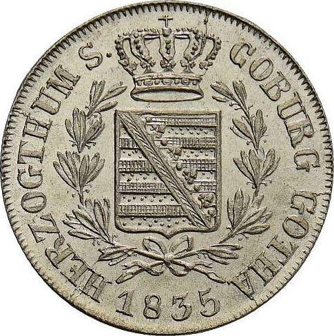 Аверс монеты - 3 крейцера 1835 года - цена серебряной монеты - Саксен-Кобург-Гота, Эрнст I