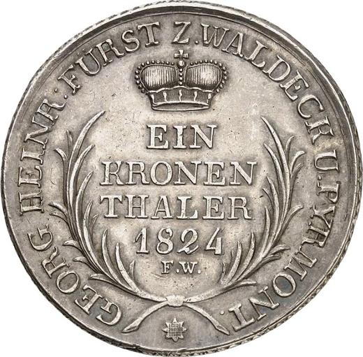 Anverso Tálero 1824 F.W. - valor de la moneda de plata - Waldeck-Pyrmont, Jorge II