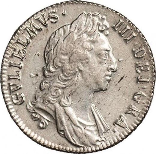 Obverse Shilling 1695 "First laureated bust" - Silver Coin Value - United Kingdom, William III