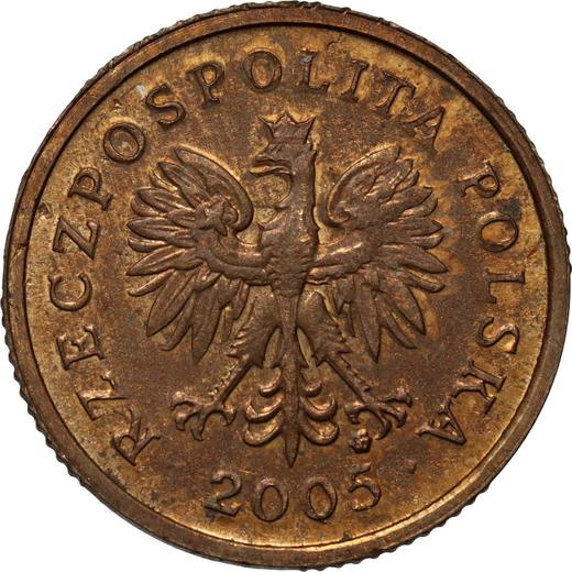 Revers Probe 5 Groszy 2005 Kupfer - Münze Wert - Polen, III Republik Polen nach Stückelung