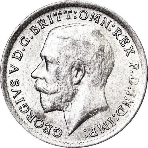 Аверс монеты - 3 пенса 1920 года "Тип 1911-1920" - цена серебряной монеты - Великобритания, Георг V