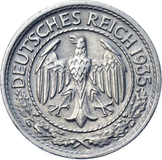 Obverse 50 Reichspfennig 1935 D -  Coin Value - Germany, Weimar Republic