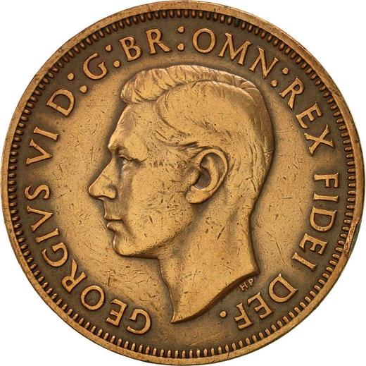 Obverse Halfpenny 1952 HP -  Coin Value - United Kingdom, George VI