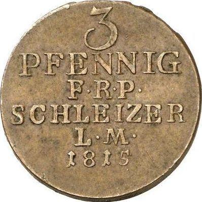 Reverse 3 Pfennig 1815 -  Coin Value - Reuss-Schleiz, Heinrich XLII