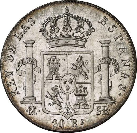 Reverse 20 Reales 1821 M SR - Silver Coin Value - Spain, Ferdinand VII