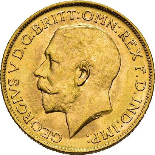 Obverse Sovereign 1924 M - Gold Coin Value - Australia, George V