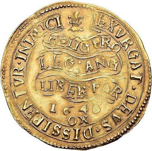 Реверс монеты - Юнайт 1646 года OX "Укороченный портрет" - цена золотой монеты - Великобритания, Карл I