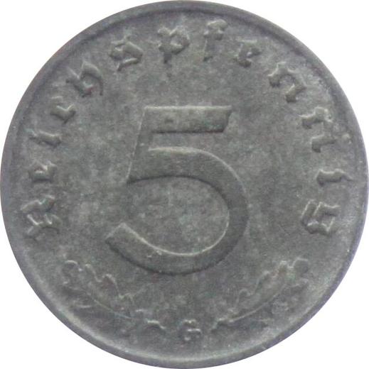 Obverse 5 Reichspfennig 1940 G "Type 1940-1944" -  Coin Value - Germany, Third Reich
