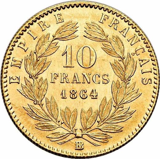 Reverse 10 Francs 1864 BB "Type 1861-1868" - Gold Coin Value - France, Napoleon III