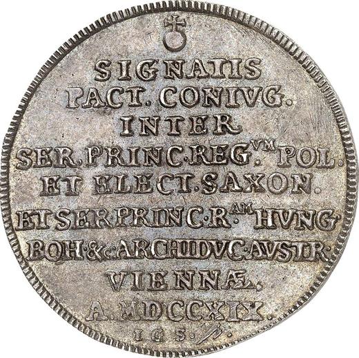 Reverso 1/2 tálero 1719 IGS "Boda" - valor de la moneda de plata - Polonia, Augusto II