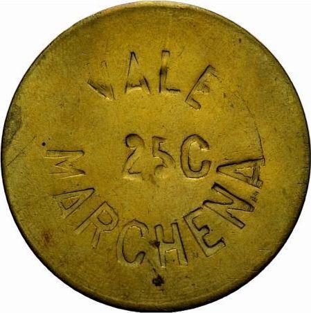Avers 25 Centimos Ohne jahr (1936-1939) "Marchena" - Münze Wert - Spanien, II Republik